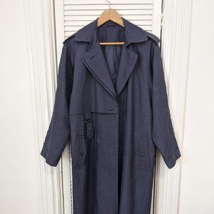 Blue trench coat